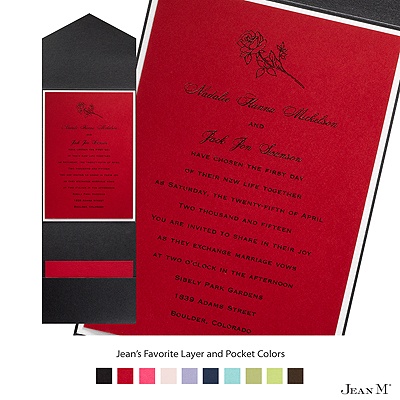 Merlot Layered Invitation with Pocket