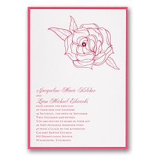 White Shimmer Layered Wedding Invitation