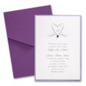 White Shimmer Layered Invitation with Pocket