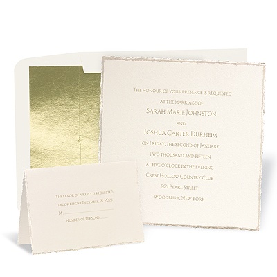 Antique Pearl Wedding Invitation