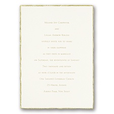 Gilded Edges Wedding Invitation