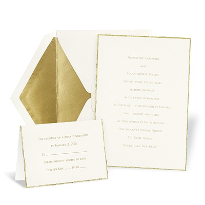Gilded Edges Wedding Invitation