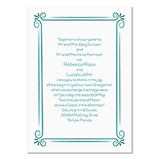 Classic Frame Wedding Invitation - White