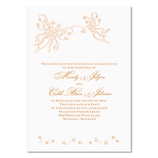 Romantic Butterflies Wedding Invitation - White