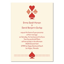 Well Suited Wedding Invitation - Ecru