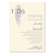 I Do Wedding Invitation - Ecru
