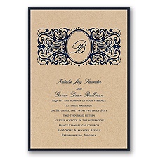 Kraft Paper Layered Wedding Invitation