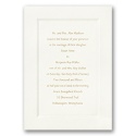 Ecru Triple Frame Wedding Invitation