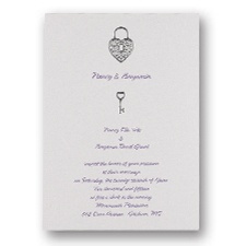 Unlocking Love Wedding Invitation