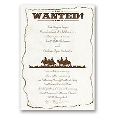 Wanted Wedding Invitation