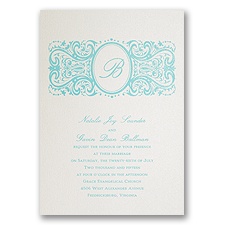 Ecru Shimmer Wedding Invitation Card
