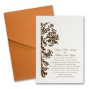 Ecru Shimmer Invitation Card with Pocket
