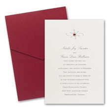 Ecru Shimmer Wedding Invitation Card with Pocket