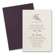Ecru Shimmer Wedding Invitation Card with Pocket