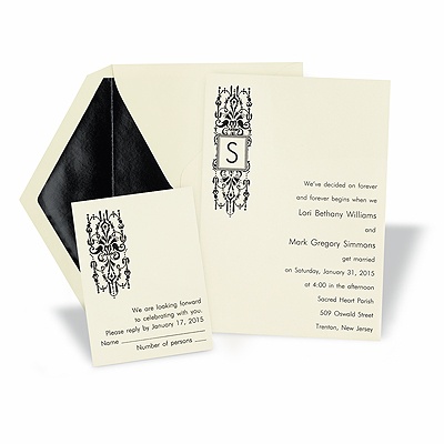 Monogram Wedding Invitations on Wedding Invitations    Below  125    Chandelier Monogram Wedding