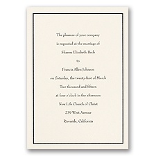 Traditional Border Wedding Invitation