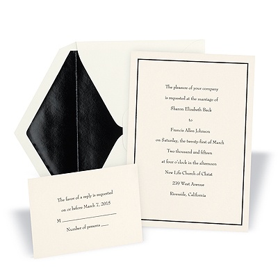 Traditional Border Wedding Invitation