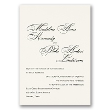 Ecru Wedding Invitation Card
