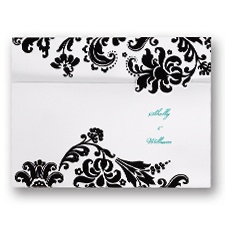Damask Edges Wedding Invitation