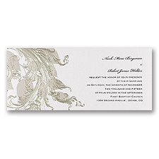 Golden Leaves Wedding Invitation