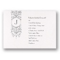 Silver Pendant Monogram Wedding Invitation