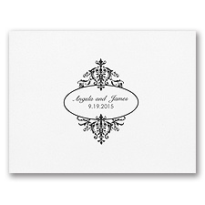 Embellished Crest Wedding Invitation