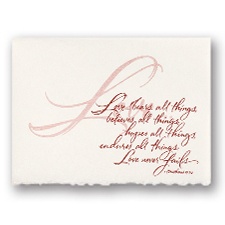 Love Never Fails Wedding Invitation