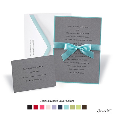 Pewter Layered Invitation