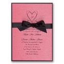 Hot Pink Shimmer Layered Invitation