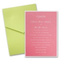 Hot Pink Shimmer Layered Invitation with Pocket