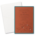 Copper Shimmer Layered Invitation with Pocket