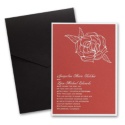 Red Shimmer Layered Invitation with Pocket