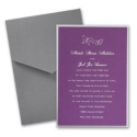 Purple Shimmer Layered Invitation with Pocket