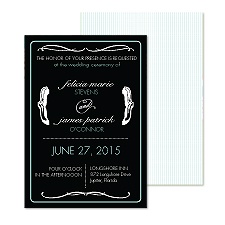 Typography Accents Wedding Invitation