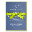 Blue Shimmer Layered Invitation