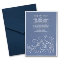Blue Shimmer Layered Invitation with Pocket