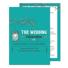 Jar Lantern Wedding Program