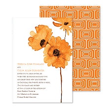 Flower Style Wedding Invitation - Poppy