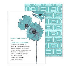 Flower Style Wedding Invitation - Peacock