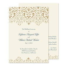 Ornate Vintage Wedding Program