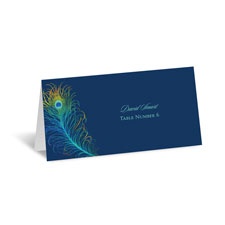 Peacock Feather Place Card