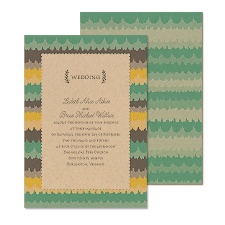 Ikat Stripes Wedding Invitation