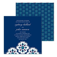 Petal Pattern Wedding Invitation