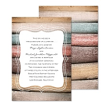 Wooden Colors Wedding Invitation
