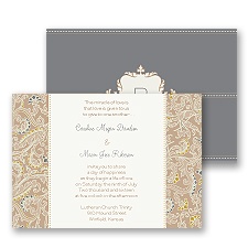 Sophisticated Paisley Wedding Invitation