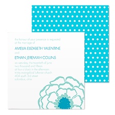 Posy Dots Wedding Invitation - Palm