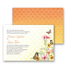 Sweet Butterflies Wedding Invitation