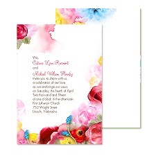 Bright Blossoms Wedding Invitation