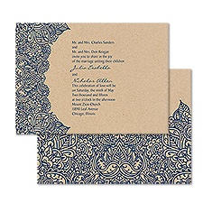 Mod Leaves Wedding Invitation