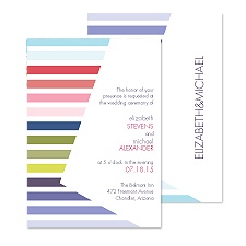 Pastel Rainbow Wedding Invitation